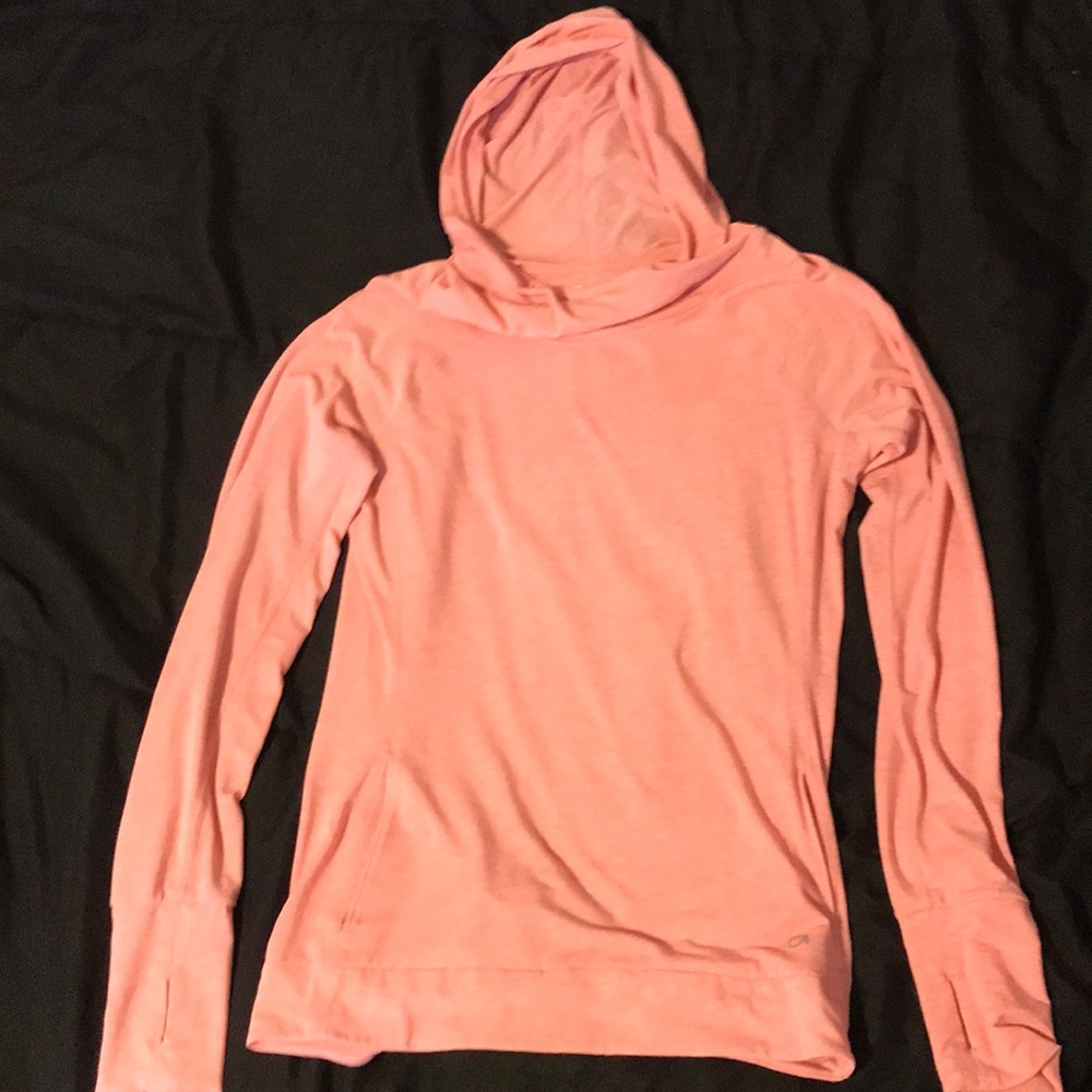 hooded athletic pullover